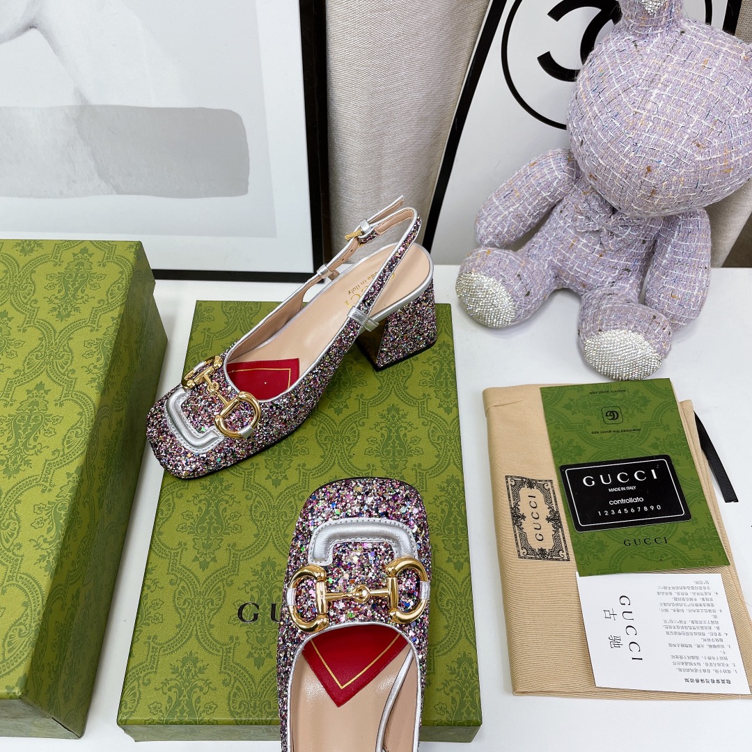 Gucci Lovelight Mid-Heel Slingback With Horsebit - PerfectKickZ