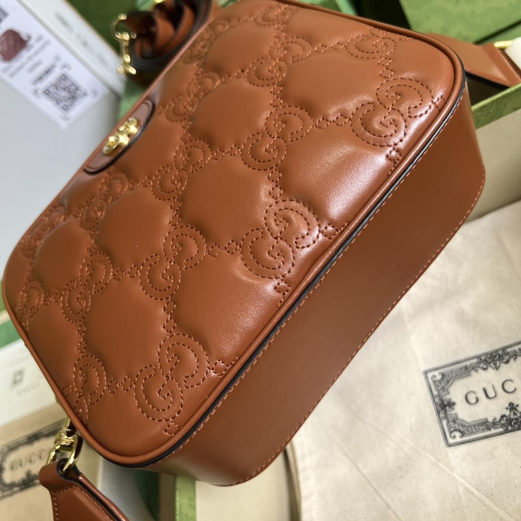 Gucci GG Matelassé Leather Shoulder Bag(21.5-17-7.5cm) - PerfectKickZ