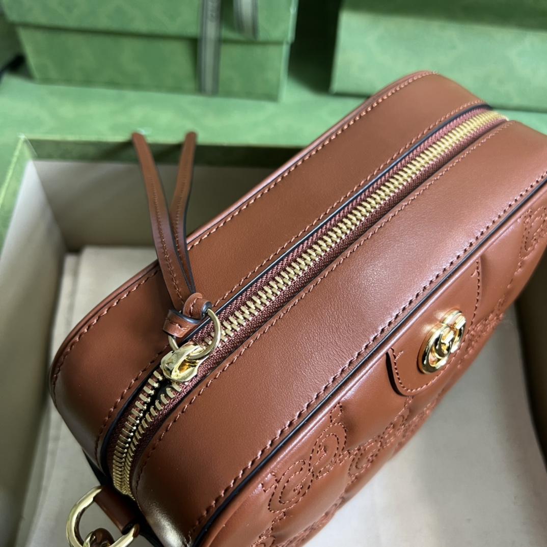 Gucci GG Matelassé Leather Shoulder Bag(21.5-17-7.5cm) - PerfectKickZ