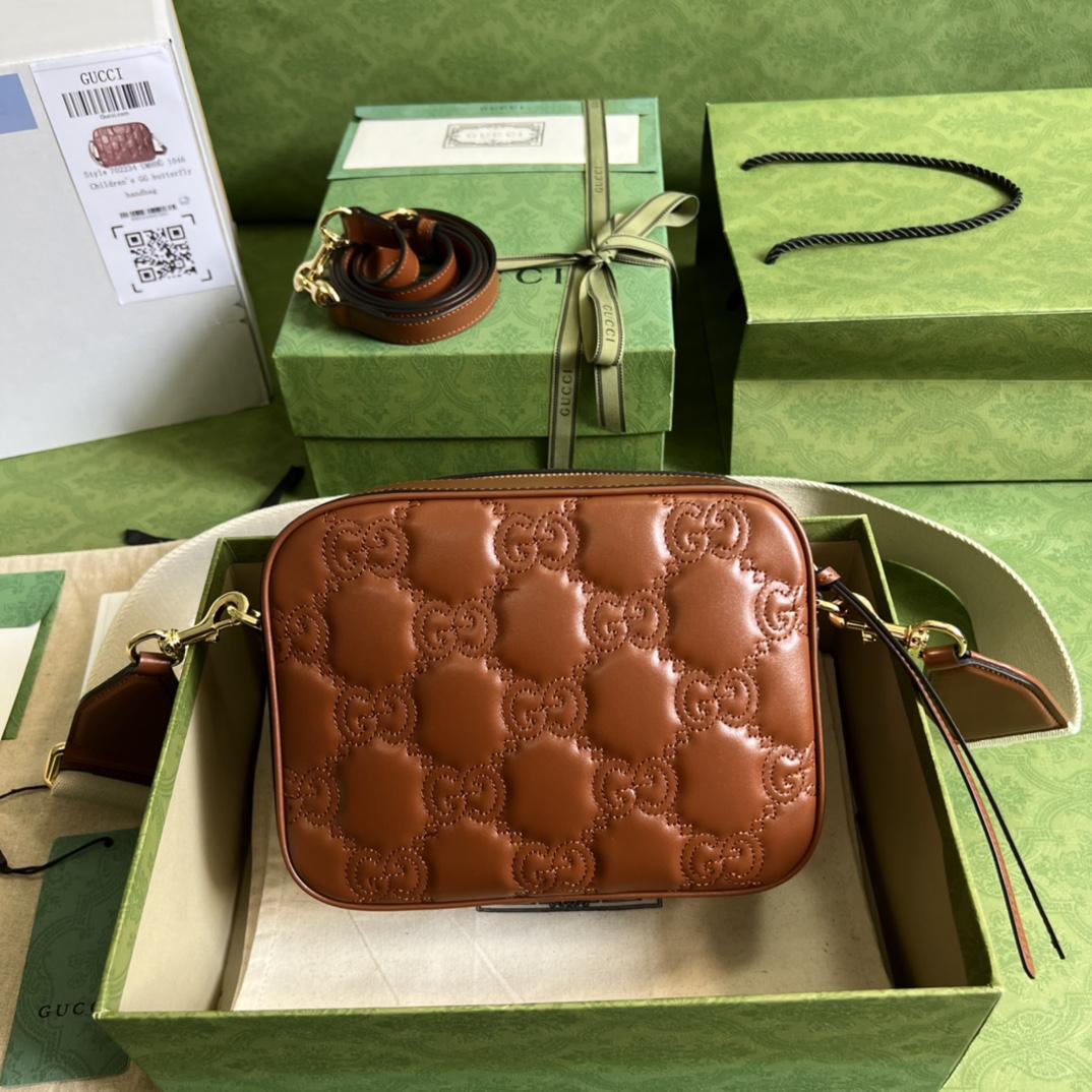Gucci GG Matelassé Leather Shoulder Bag(21.5-17-7.5cm) - PerfectKickZ