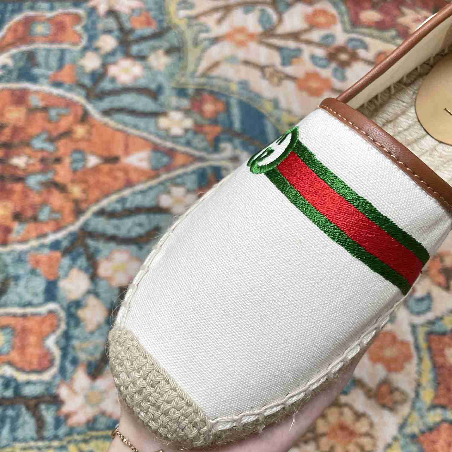 Gucci Embroidered Canvas & Leather Espadrille - PerfectKickZ