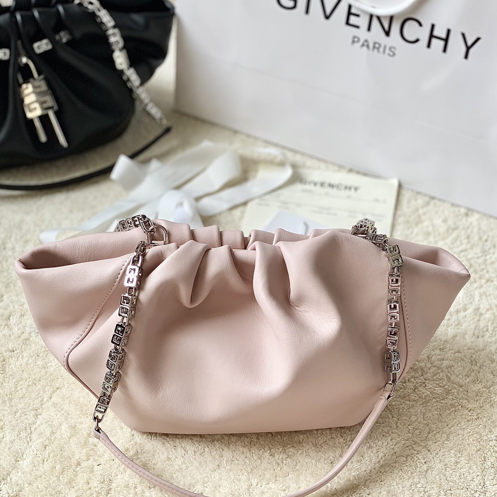 Givenchy Small Kenny Bag In Smooth Leather - Blossom Pink(32-22-17cm) - PerfectKickZ