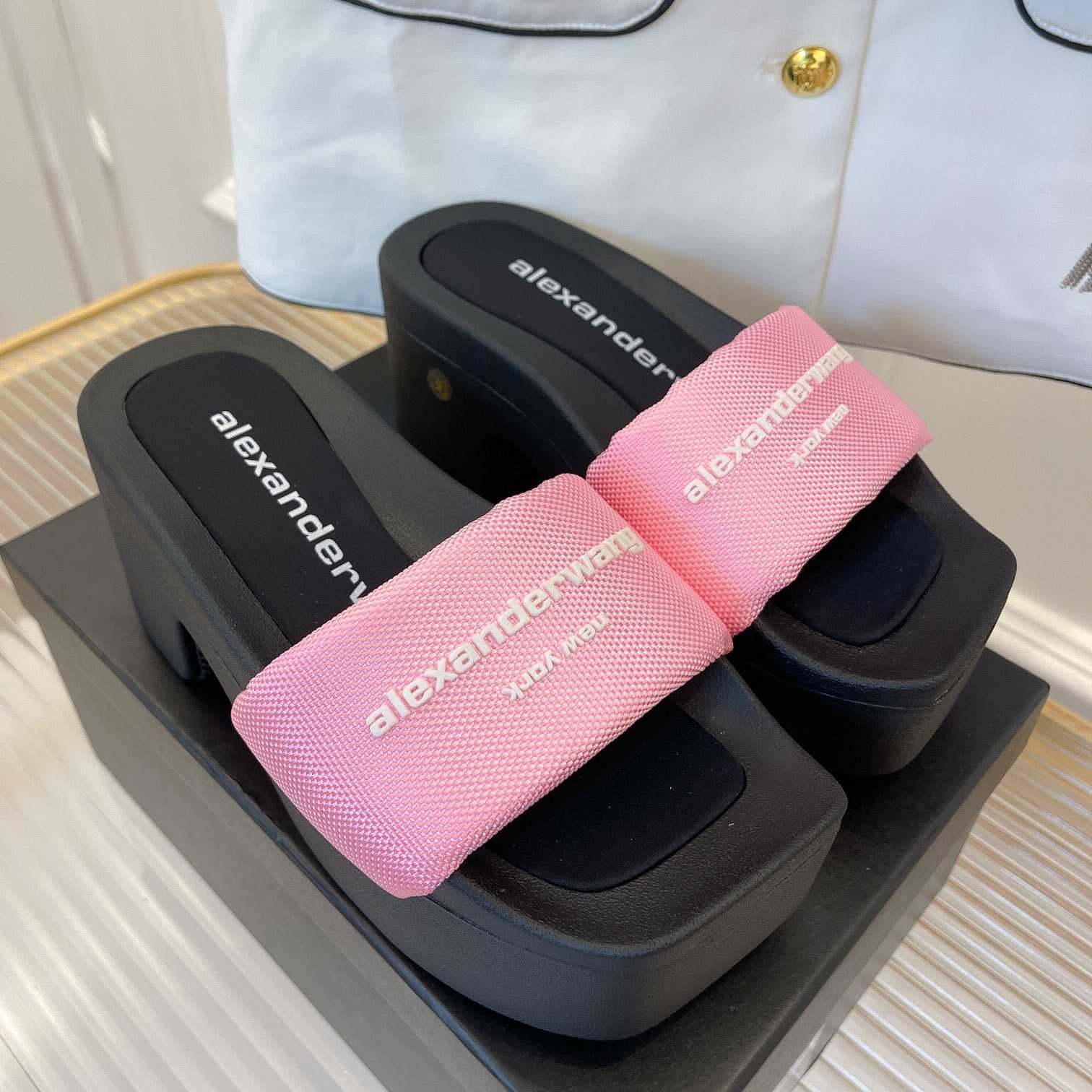 Alexander Wang Aw Platform Slide In Nylon - PerfectKickZ