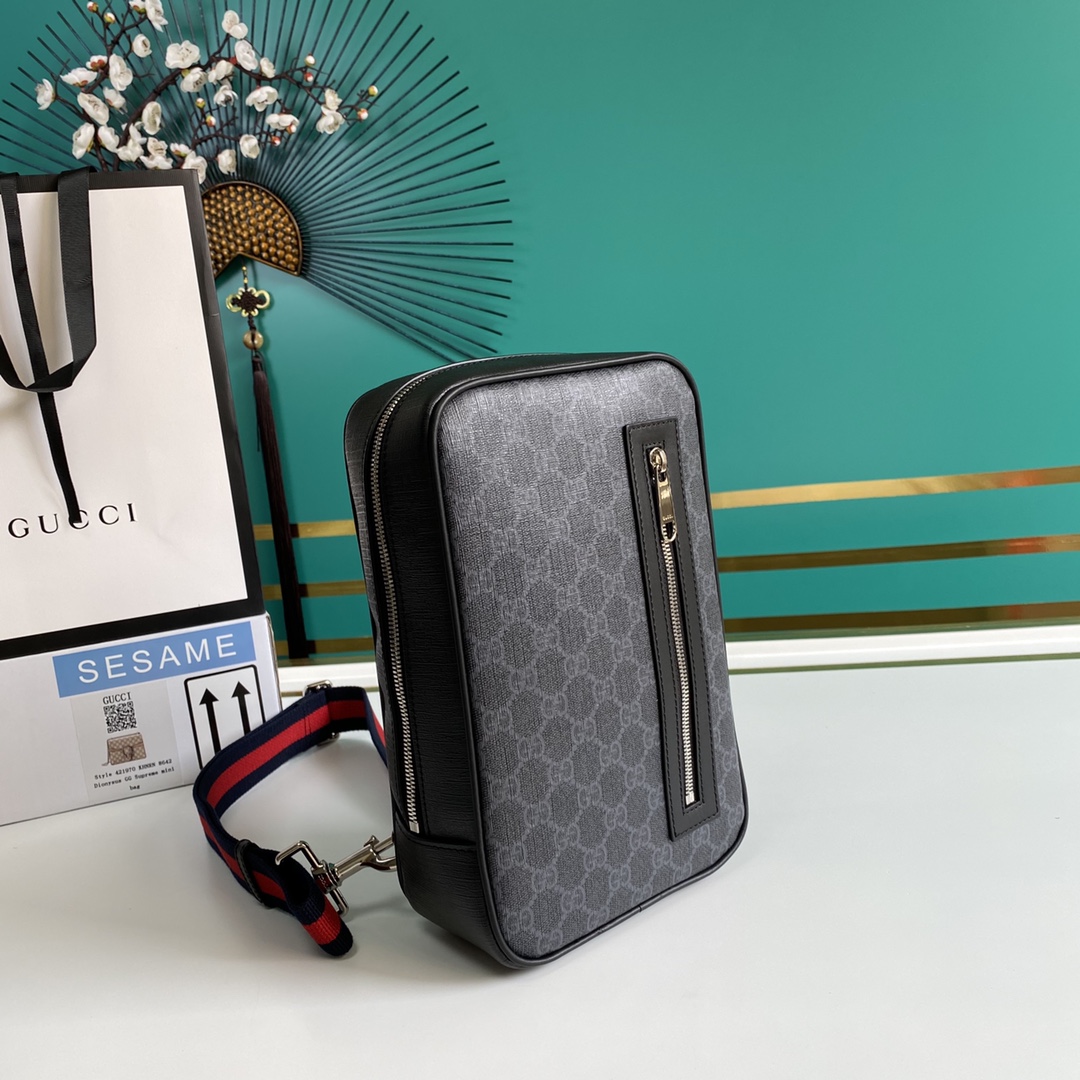 Gucci GG Black Belt Bag(17-27-8.5CM) - PerfectKickZ