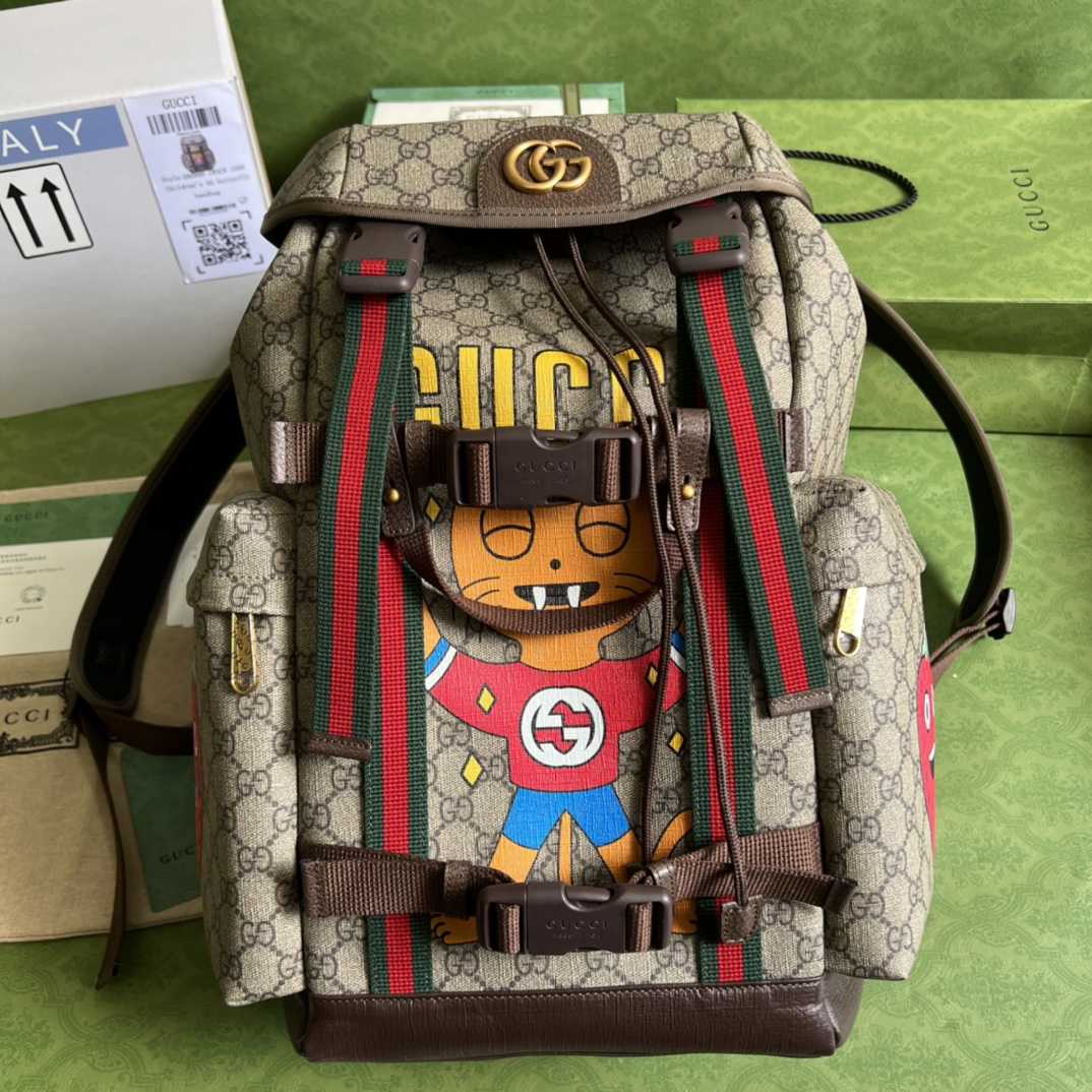 Gucci Cat Print Skateboard Backpack(34-42-16cm) - PerfectKickZ