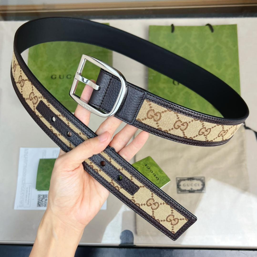 Gucci GG Belt With Square Buckle - PerfectKickZ