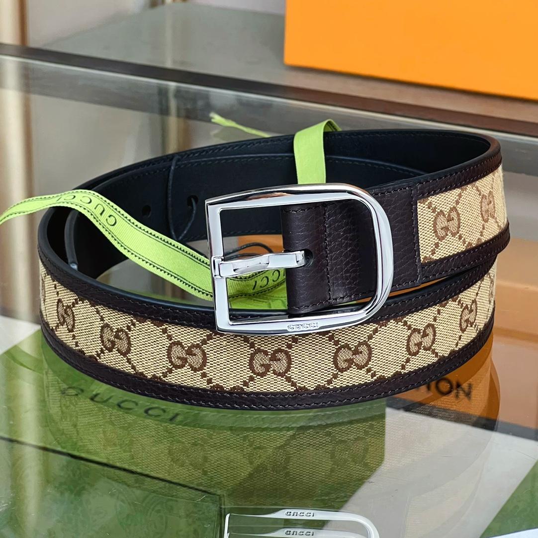 Gucci GG Belt With Square Buckle - PerfectKickZ