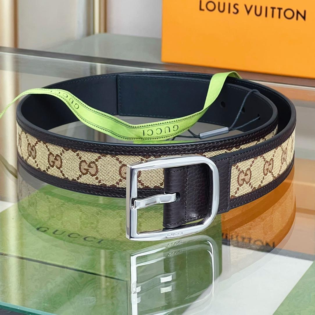Gucci GG Belt With Square Buckle - PerfectKickZ