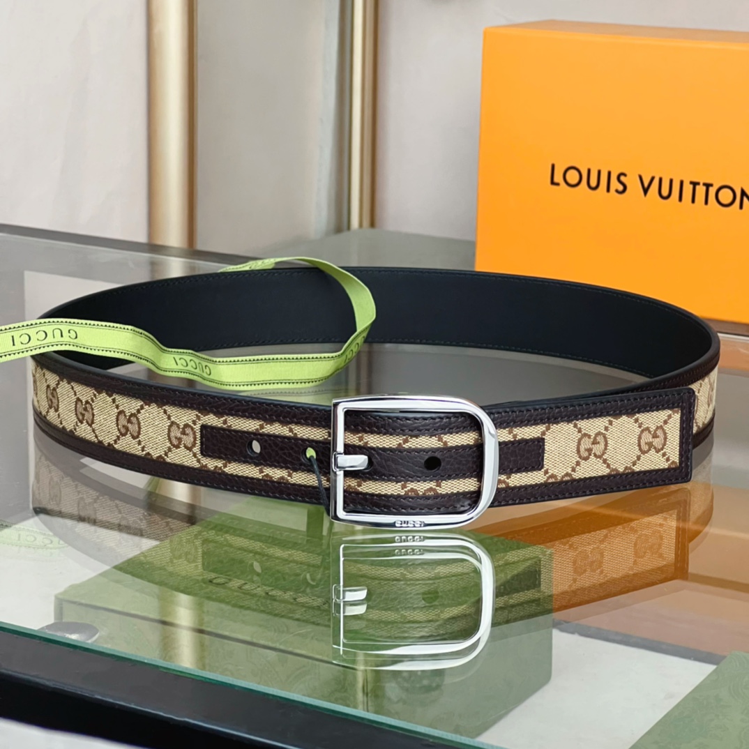Gucci GG Belt With Square Buckle - PerfectKickZ