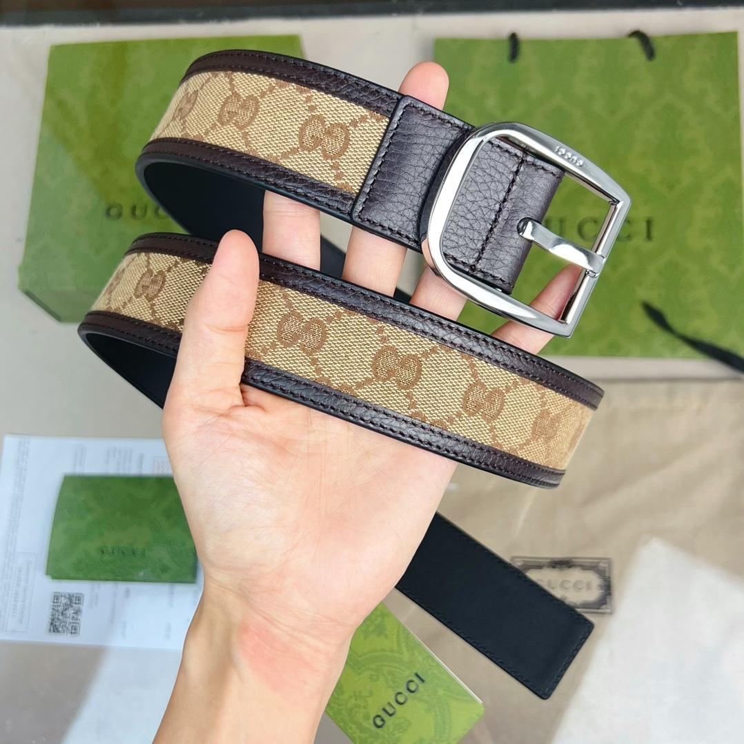 Gucci GG Belt With Square Buckle - PerfectKickZ