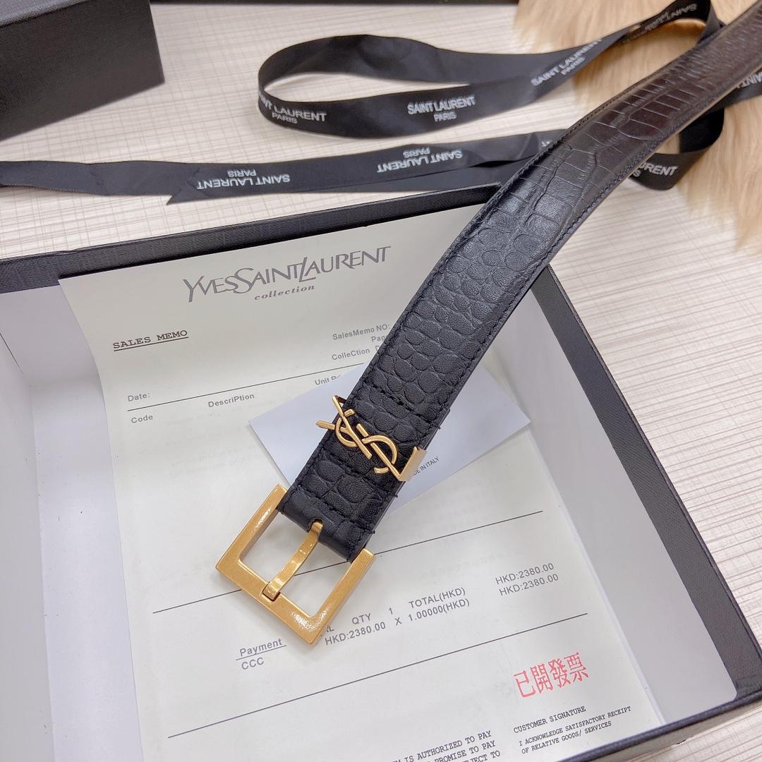 Saint Laurent Leather Belt - PerfectKickZ