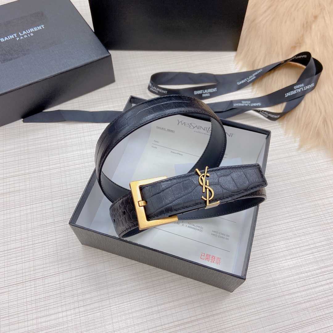 Saint Laurent Leather Belt - PerfectKickZ