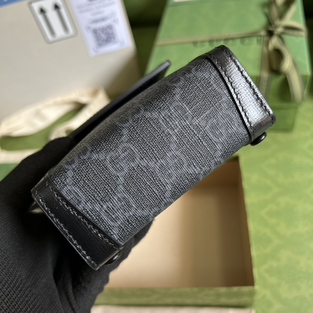 Gucci Black Mini GG Supreme Pouch(11.5-17-4cm) - PerfectKickZ