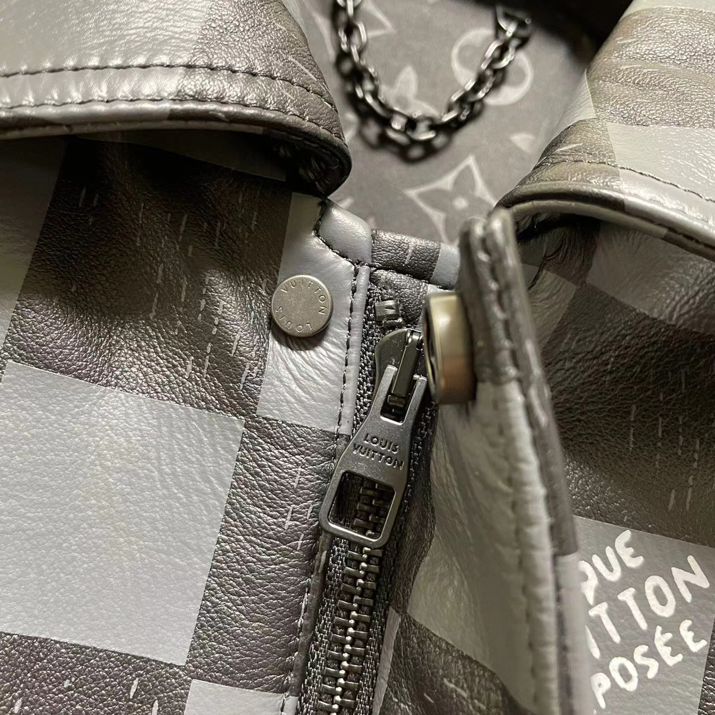 Louis Vuitton Damier Leather Jacket       1A9A0W - PerfectKickZ