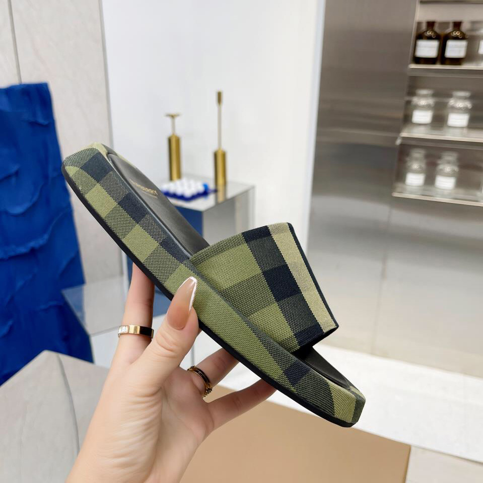 Burberry Check Cotton Slides - PerfectKickZ