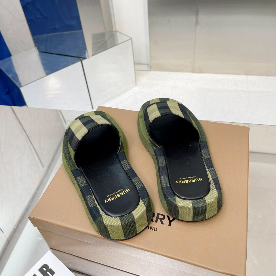 Burberry Check Cotton Slides - PerfectKickZ