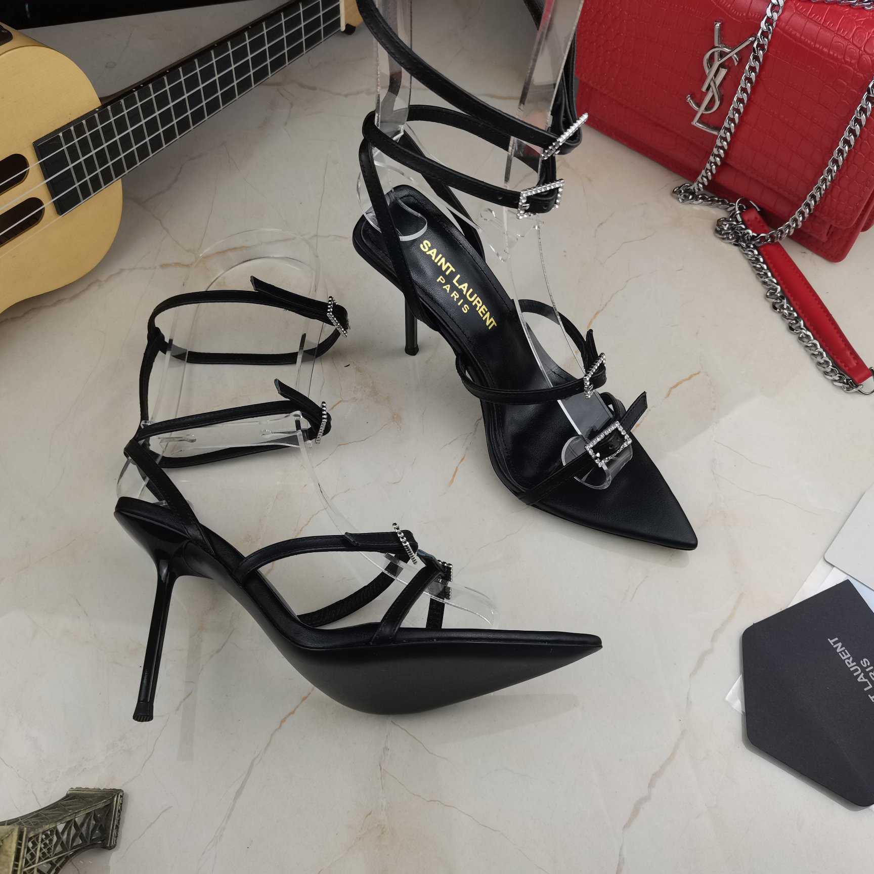 Saint Laurent Nuit Sandals In Lacquered Ayers - PerfectKickZ