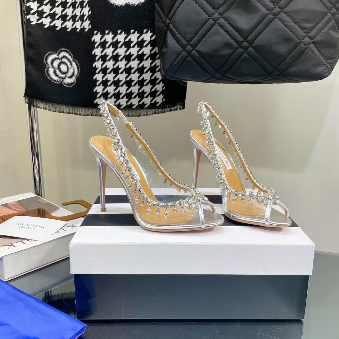 Aquazzura Temptation Crystal Sandal 105 - PerfectKickZ