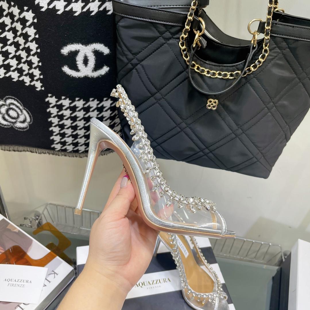 Aquazzura Temptation Crystal Sandal 105 - PerfectKickZ