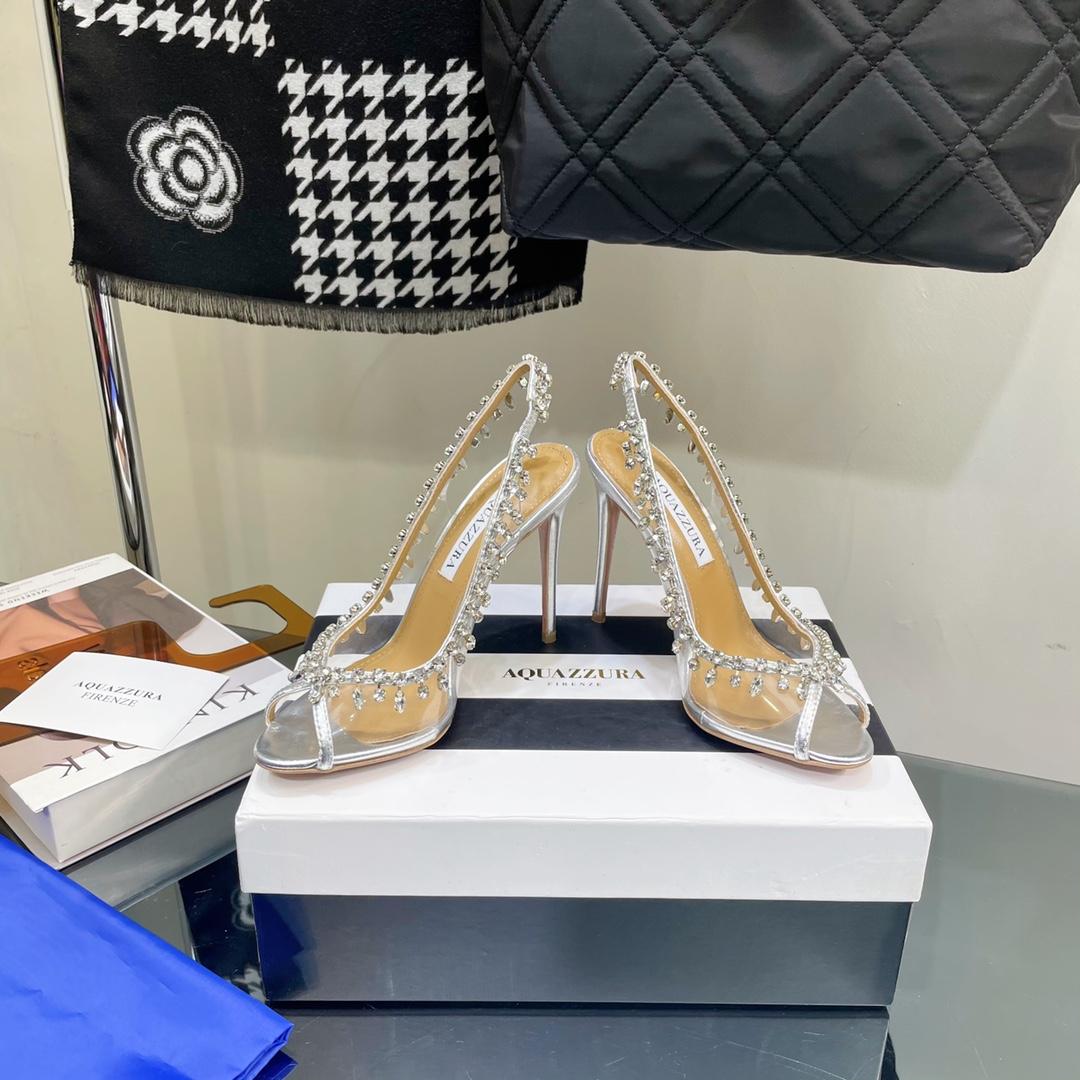 Aquazzura Temptation Crystal Sandal 105 - PerfectKickZ