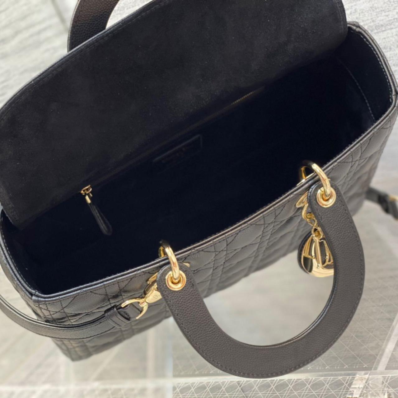 Dior Large Lady Dior Bag   (32-12-24cm)M0567 - PerfectKickZ