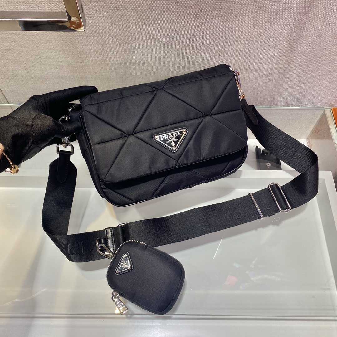 Prada System Nappa Leather Patchwork Bag(21-16-7cm) - PerfectKickZ