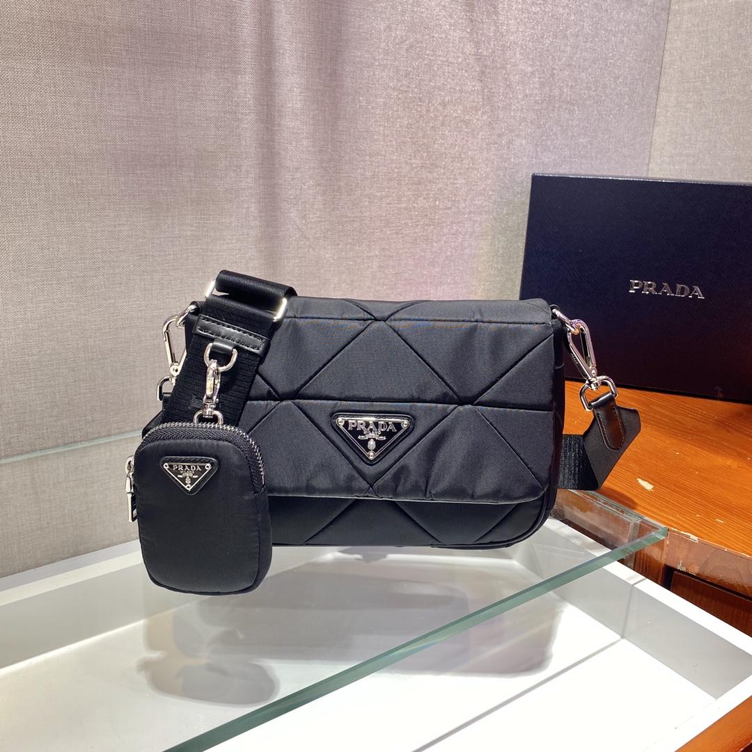 Prada System Nappa Leather Patchwork Bag(21-16-7cm) - PerfectKickZ