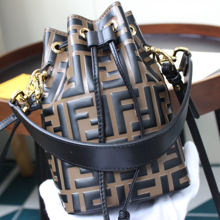 Fendi Mon Tresor Brown Leather Mini-Bag(18-12-10cm) - PerfectKickZ