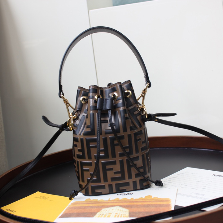 Fendi Mon Tresor Brown Leather Mini-Bag(18-12-10cm) - PerfectKickZ
