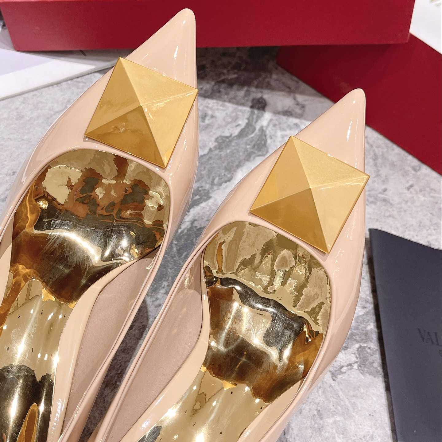 Valenti One Stud Patent Leather Pump 100mm - PerfectKickZ