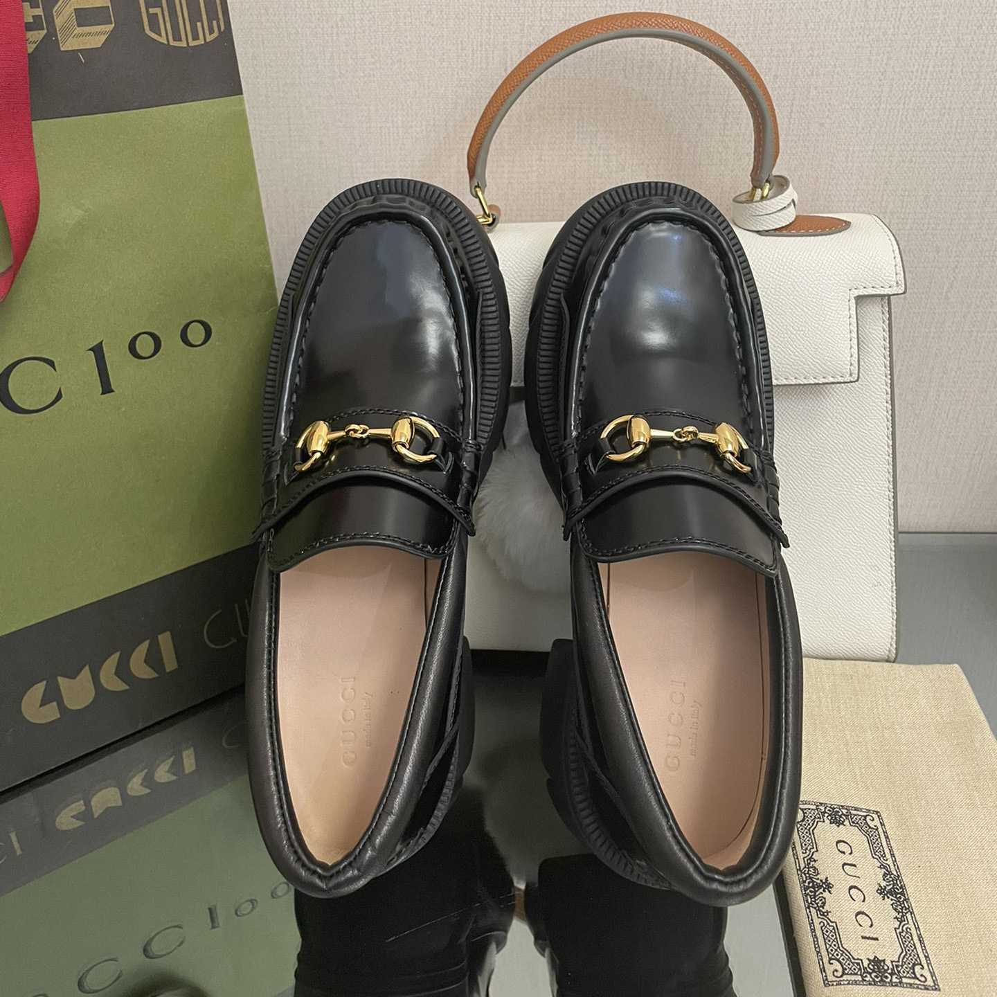 Gucci Women's Loafer With Horsebit - PerfectKickZ
