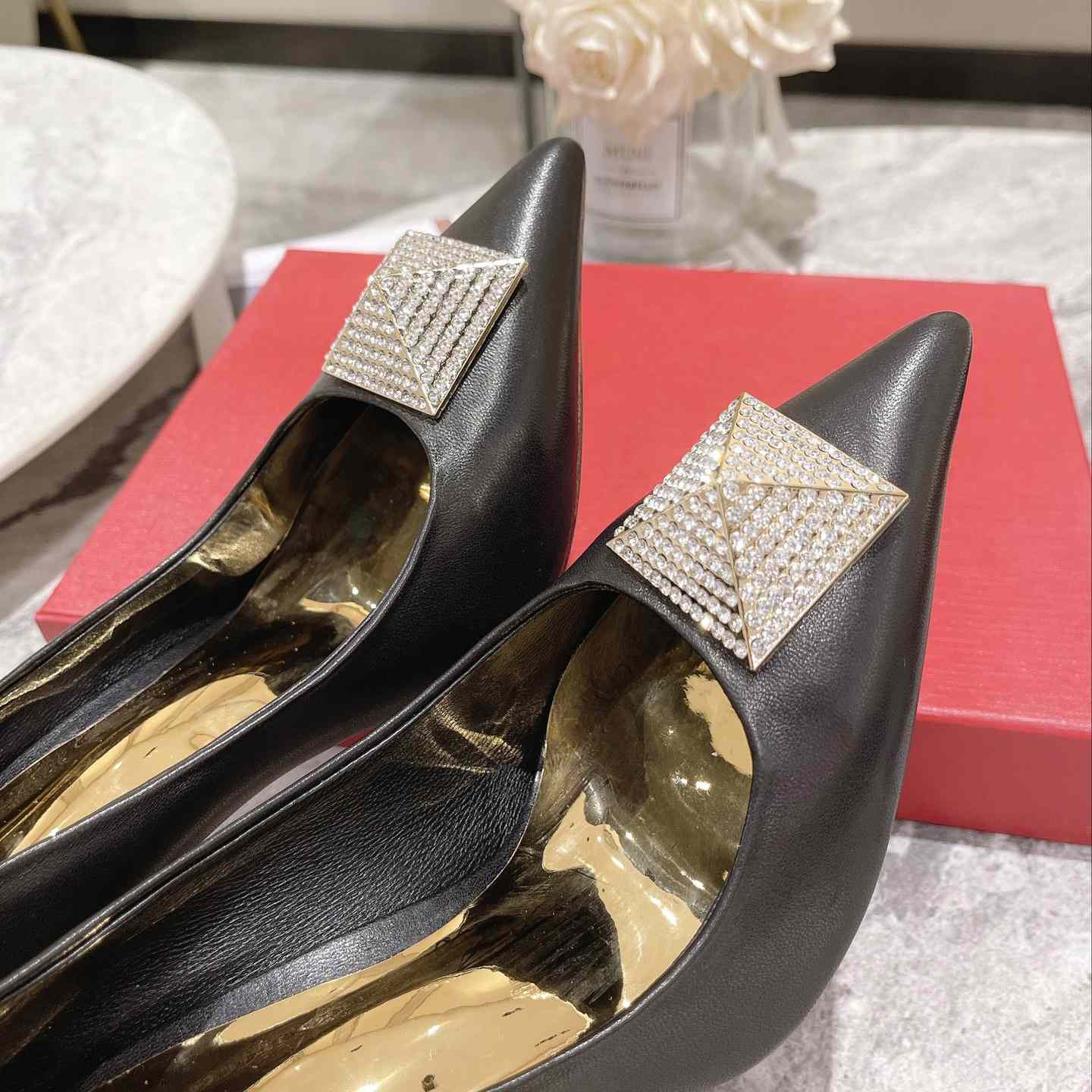 Valenti Garavani One Stud Pump With Crystal  100mm - PerfectKickZ