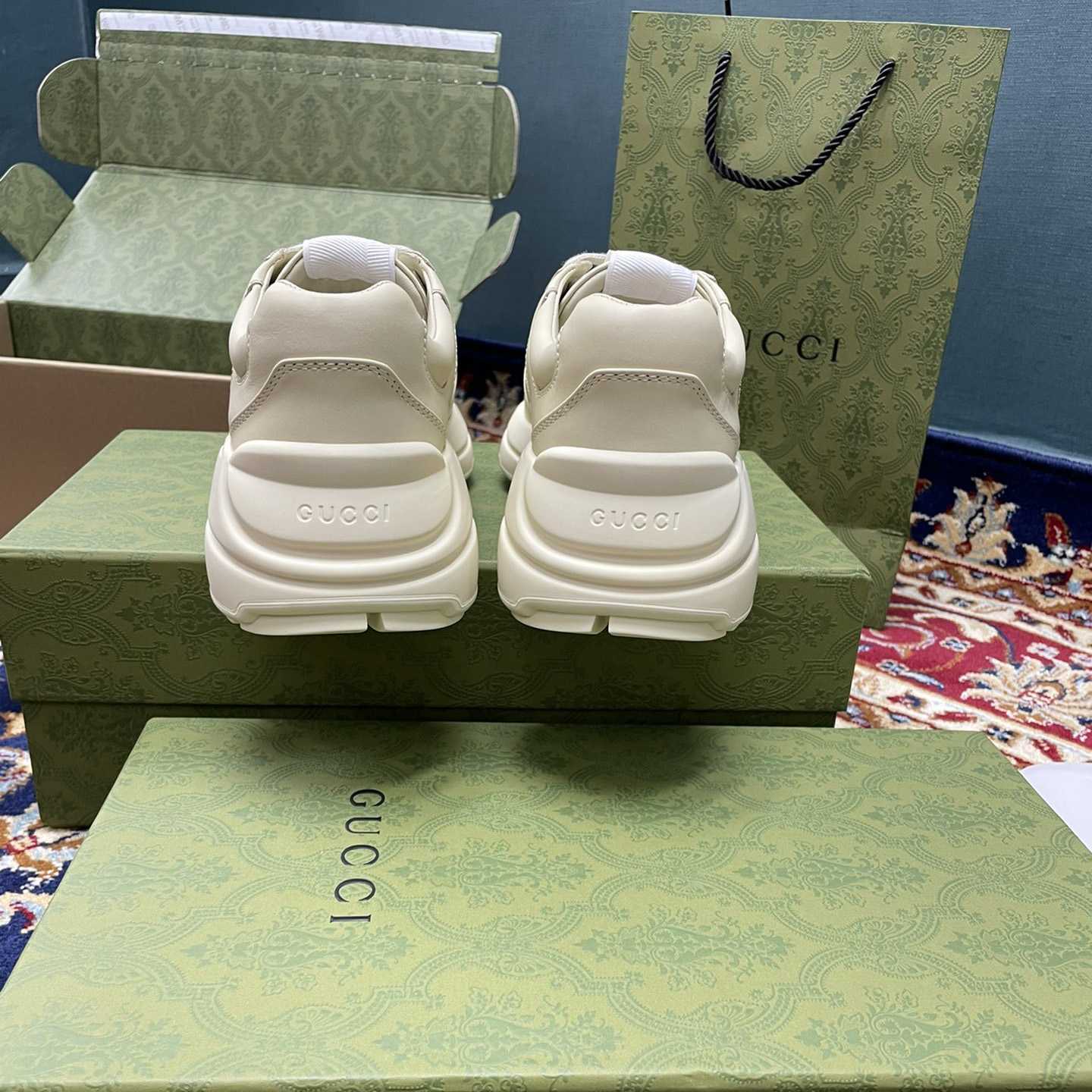 Gucci Rhyton Sneaker With Cat Print - PerfectKickZ