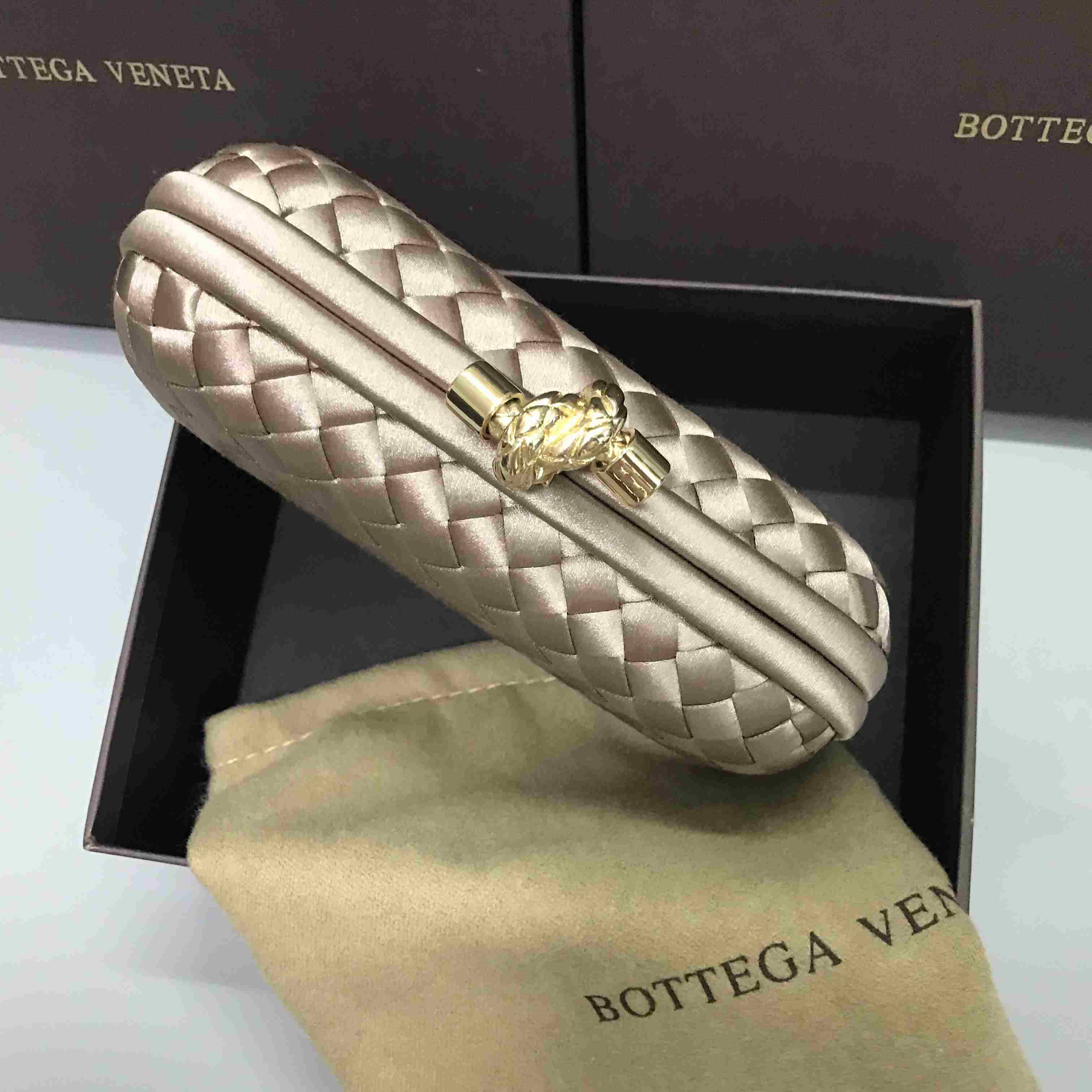 Bottega Veneta Pochette Knot Silk Clutch Bag(16.5-10-5cm)   B7750 - PerfectKickZ