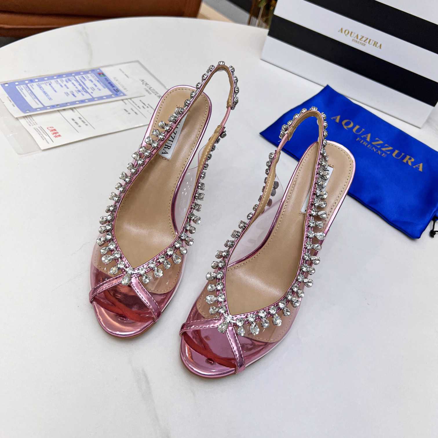 Aquazzura Temptation Crystal Sandal 105 - PerfectKickZ