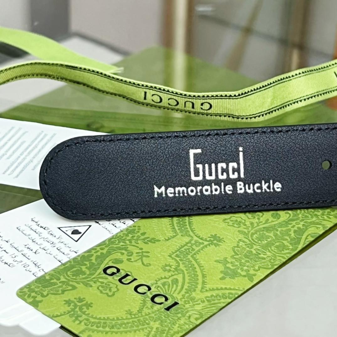 Gucci Thin Belt With Engraved Square G Buckle - PerfectKickZ