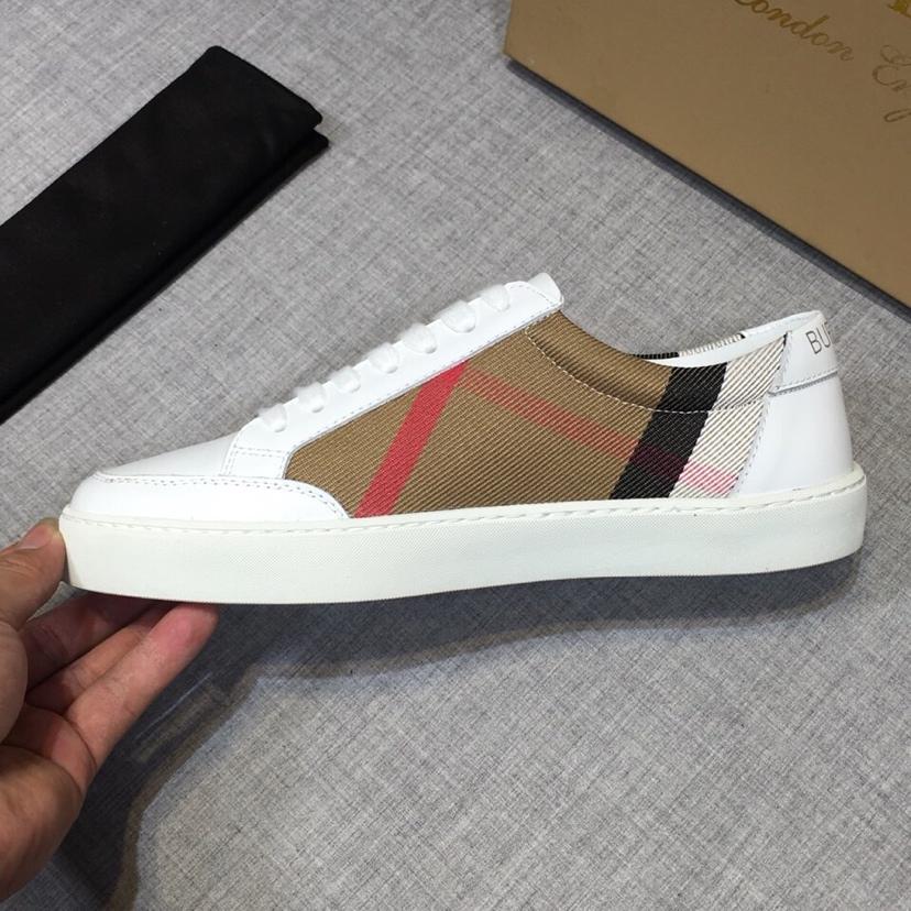 Burberry House Check And Leather Sneakers - PerfectKickZ