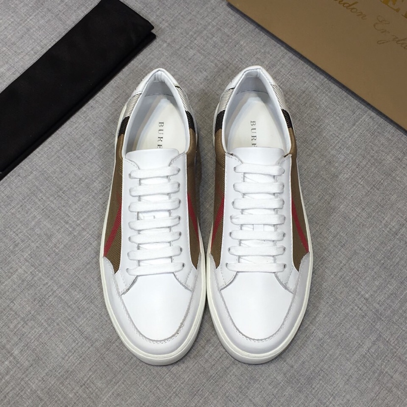 Burberry House Check And Leather Sneakers - PerfectKickZ