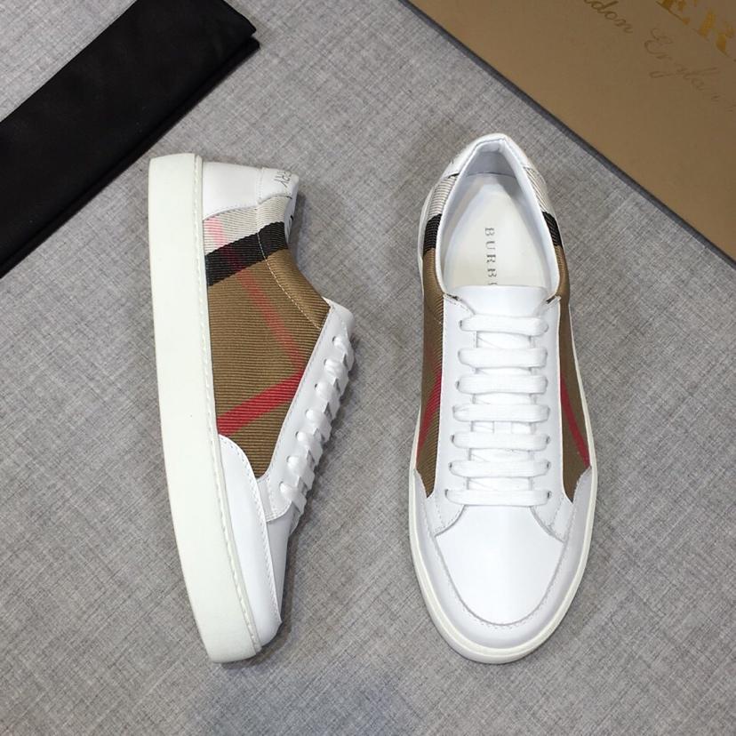 Burberry House Check And Leather Sneakers - PerfectKickZ
