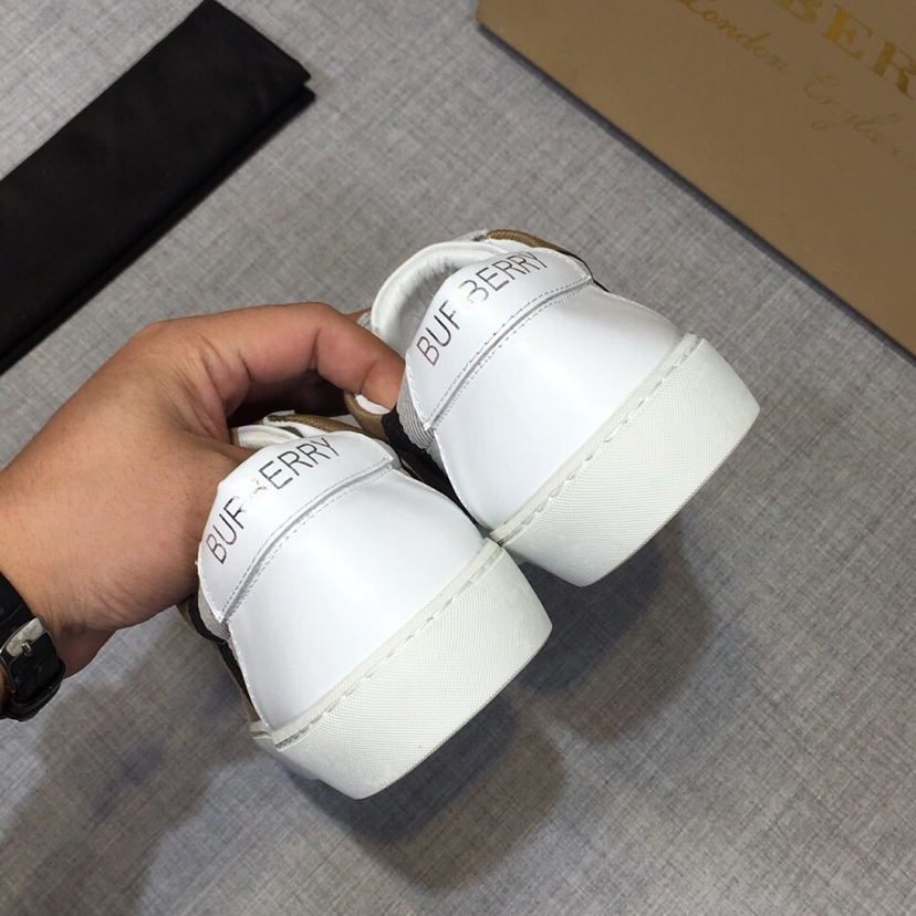 Burberry House Check And Leather Sneakers - PerfectKickZ