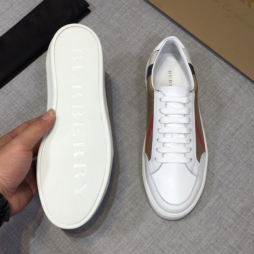Burberry House Check And Leather Sneakers - PerfectKickZ