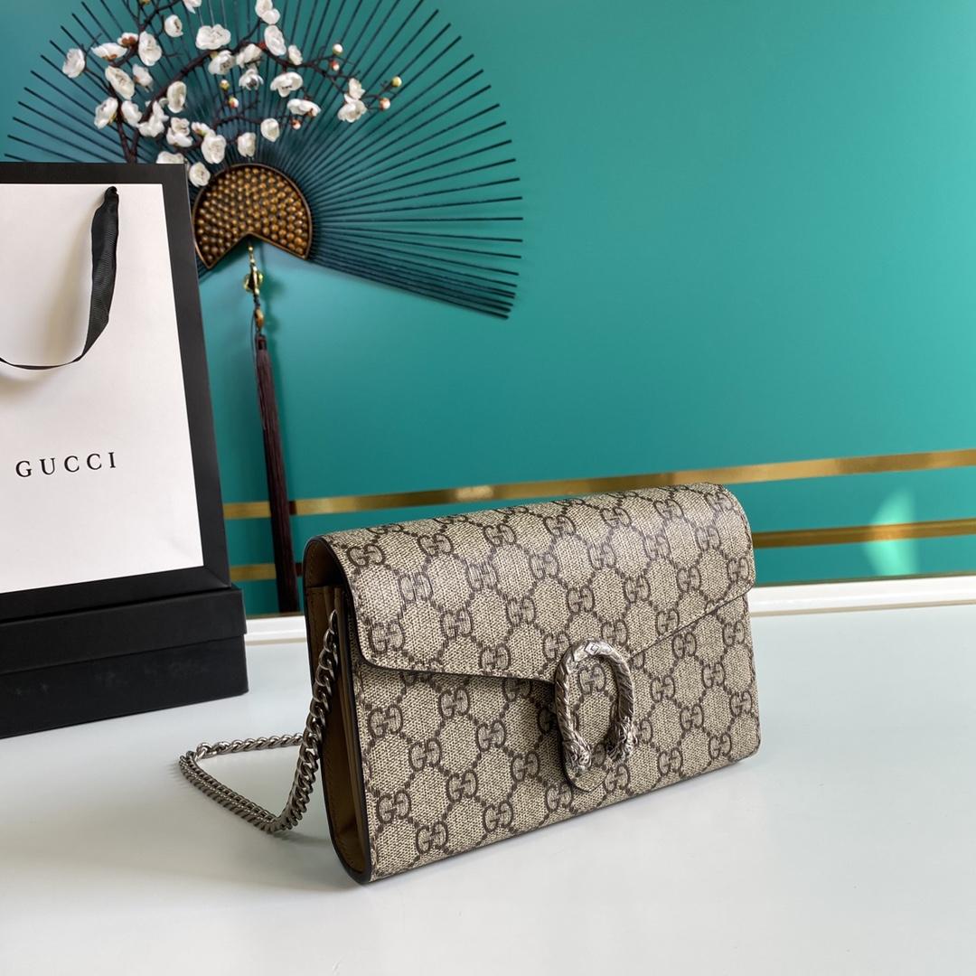 Gucci Dionysus GG Supreme Chain Wallet(20-13.5-4CM) - PerfectKickZ