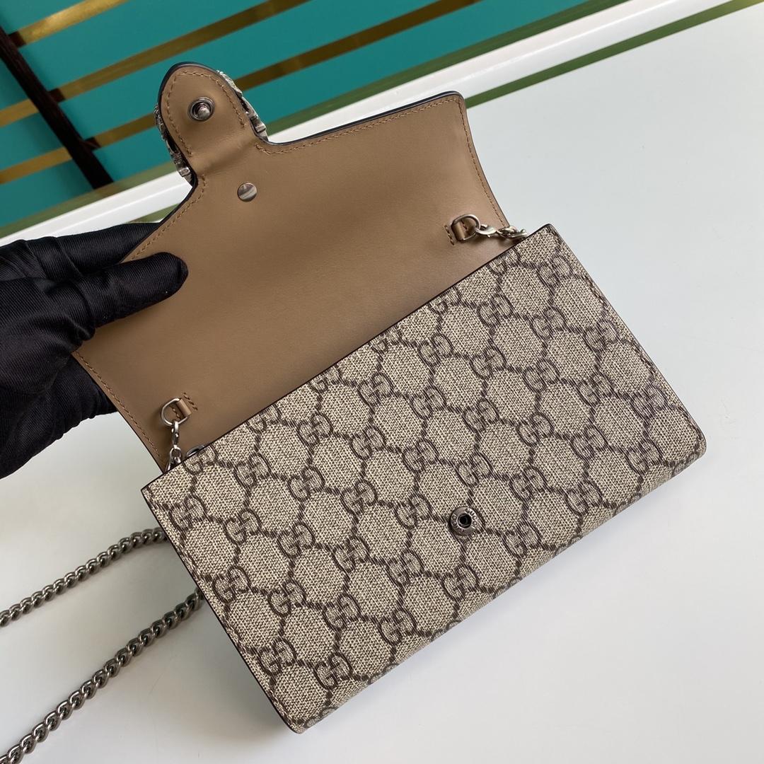 Gucci Dionysus GG Supreme Chain Wallet(20-13.5-4CM) - PerfectKickZ
