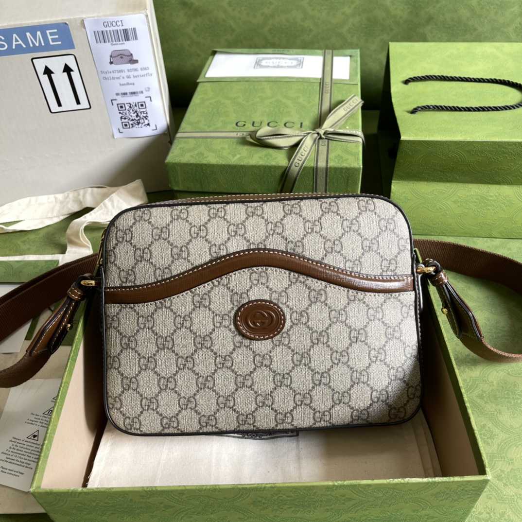 Gucci Messenger Bag With Interlocking G(25.5-20-6cm) - PerfectKickZ