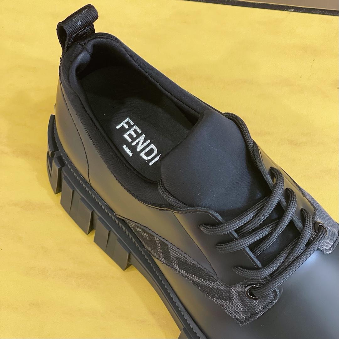 Fendi Black Leather Lace-Ups - PerfectKickZ