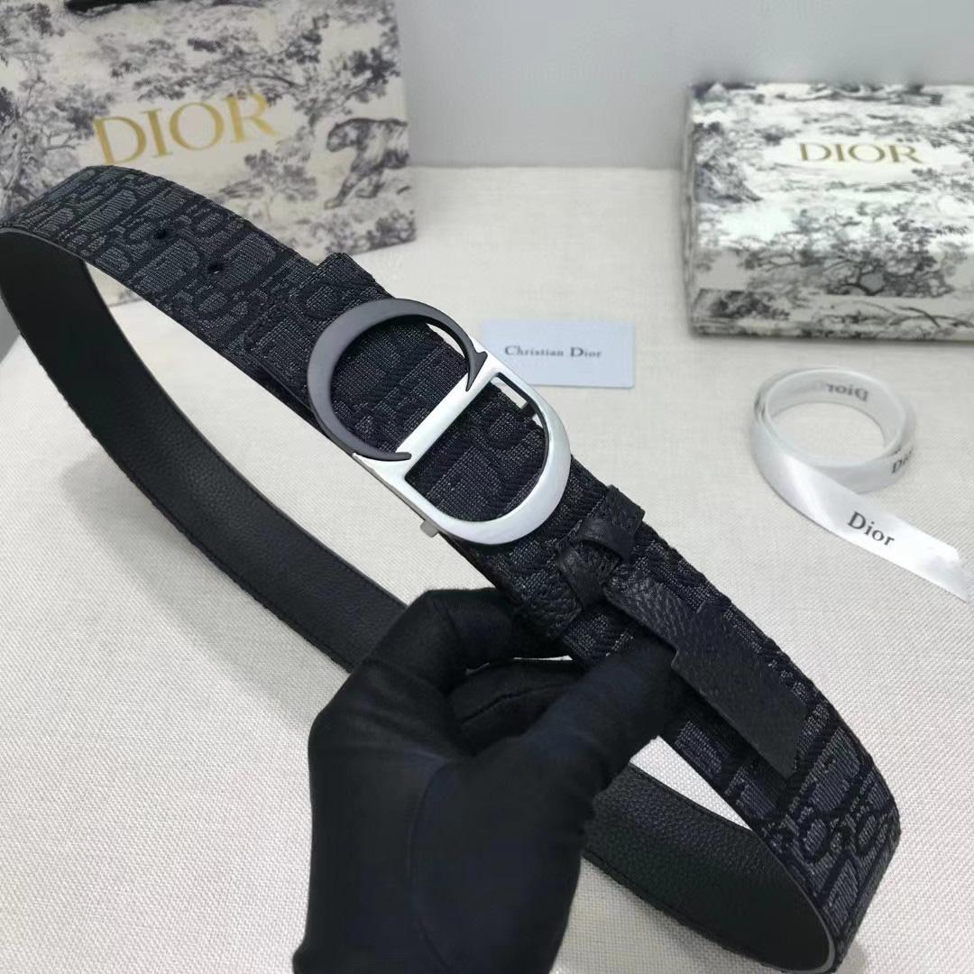 Dior Leather Belt With 'CD' Buckle - PerfectKickZ