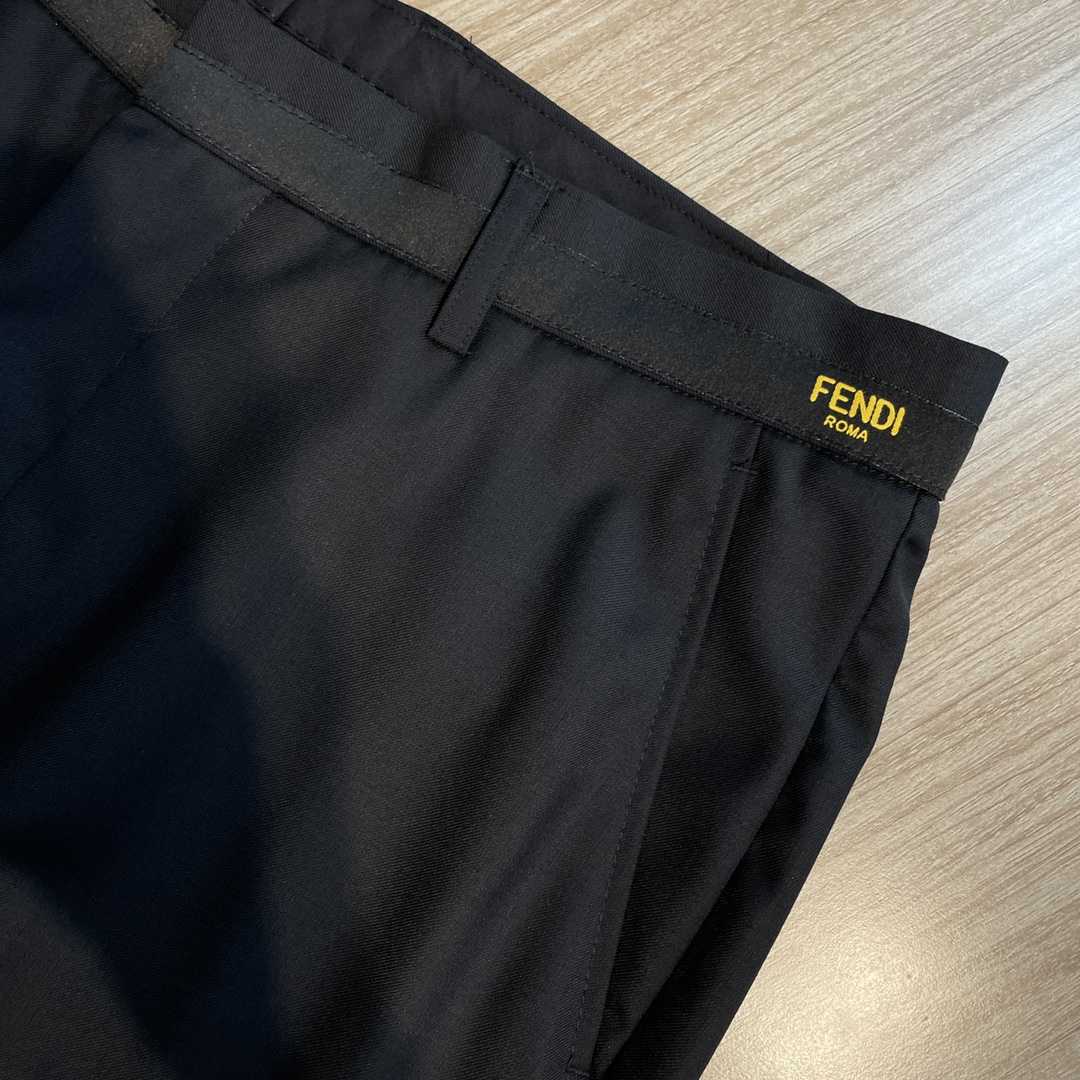 Fendi Black Cotton Blazer & Pants - PerfectKickZ