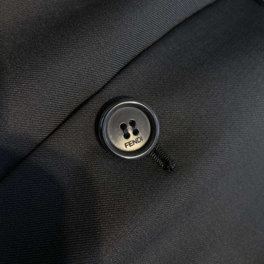 Fendi Black Cotton Blazer & Pants - PerfectKickZ