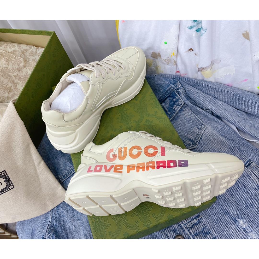 Gucci Men's Rhyton Leather Sneaker - PerfectKickZ