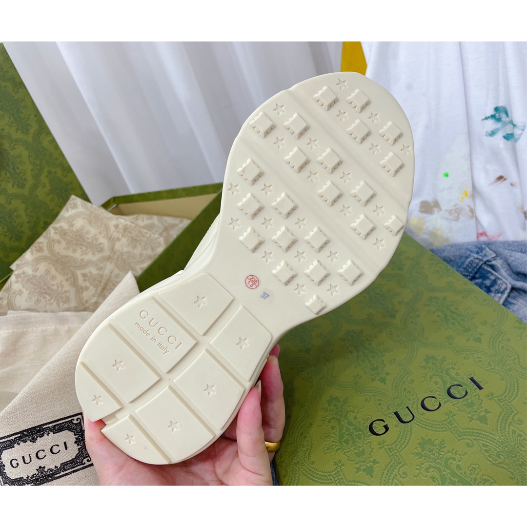 Gucci Men's Rhyton Leather Sneaker - PerfectKickZ
